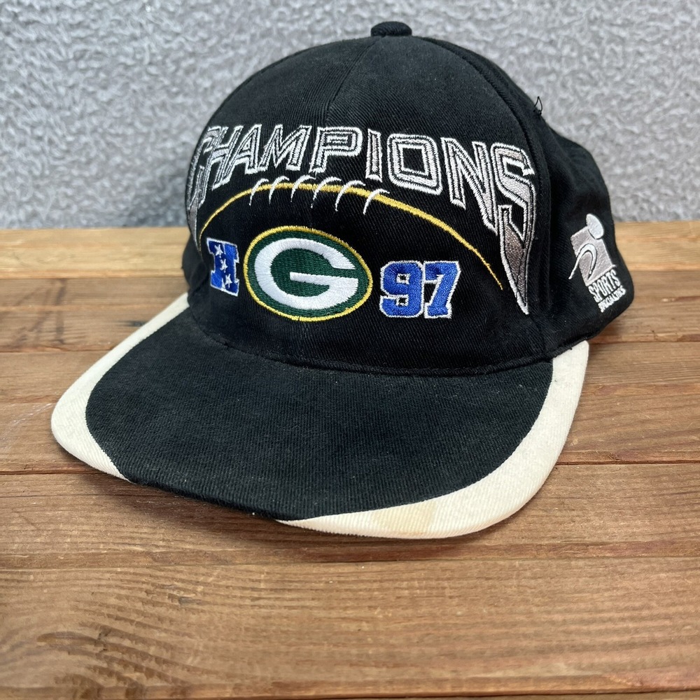 Vintage Green Bay Packers Hat Adult Black Snapback Sports Specialities Pro Line - Picture 2 of 11
